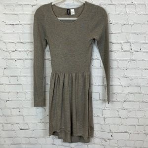 H&M Divided Gray Hi-Lo Sweater Dress Size 8